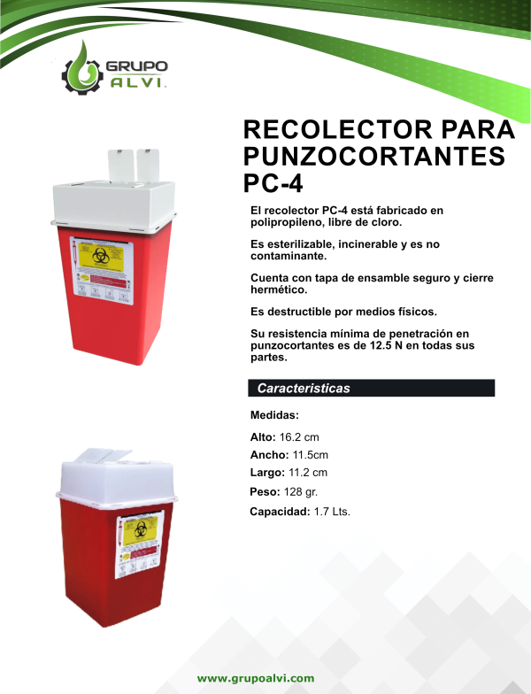 Recolector para punzocortantes PC-4 - Imagen 2