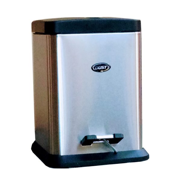 Bote SILVER de acero inoxidable con pedal 12 lts